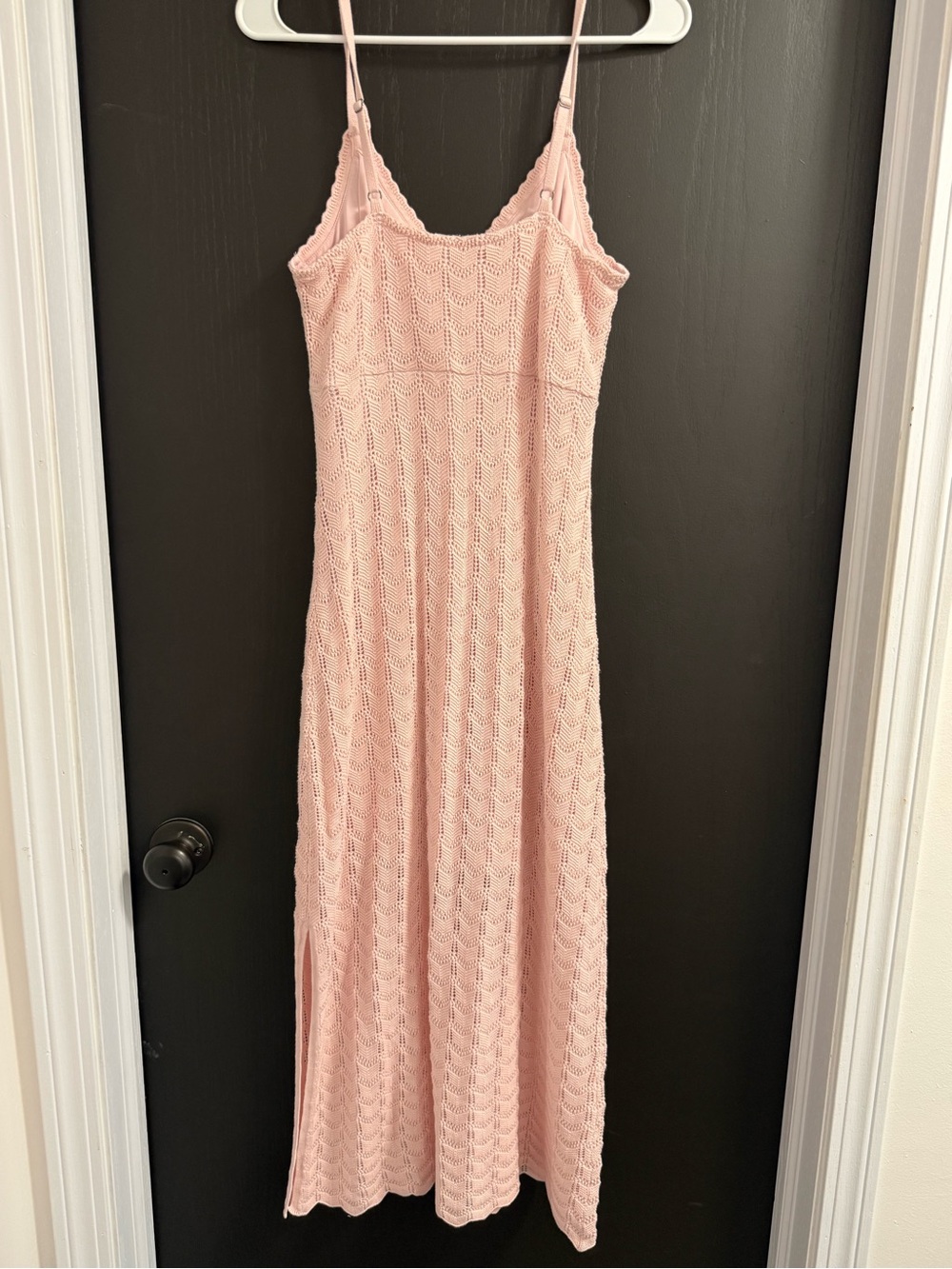 Hollister Blush Pink Crochet Slip Dress - Picture 2 of 4